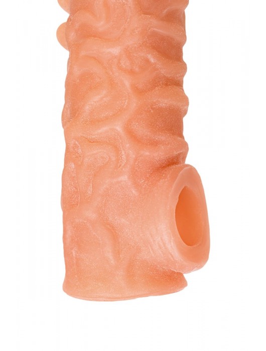 Телесная закрытая насадка с шершавой головкой Cock Sleeve Size S - 13,8 см. - KOKOS - в Ноябрьске купить с доставкой