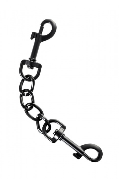 Узкие черные наручники на сцепке - ToyFa - купить с доставкой в Ноябрьске