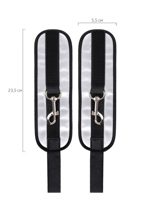 Серебристо-черные наручники Anonymo - ToyFa - купить с доставкой в Ноябрьске