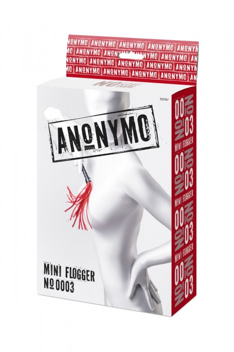 Красно-черный флоггер Anonymo - 28 см. - ToyFa - купить с доставкой в Ноябрьске