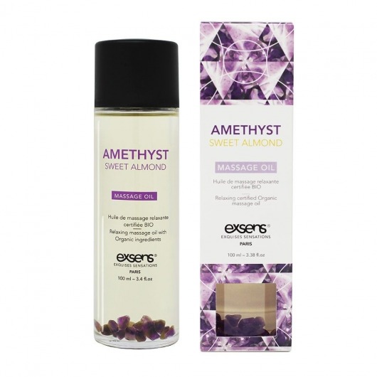 Органическое массажное масло AMETHYST SWEET ALMOND - 100 мл. - Exsens - купить с доставкой в Ноябрьске