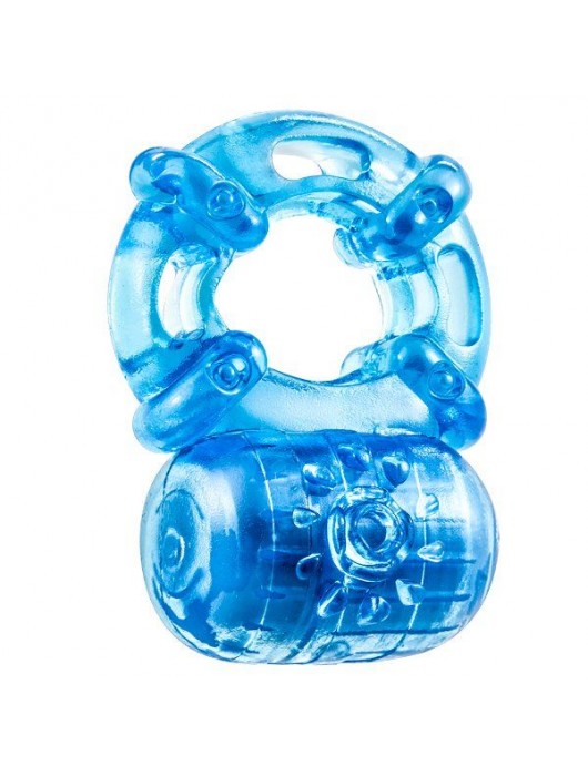 Голубое эрекционное виброкольцо Reusable 5 Function Cock Ring - Blush Novelties - в Ноябрьске купить с доставкой