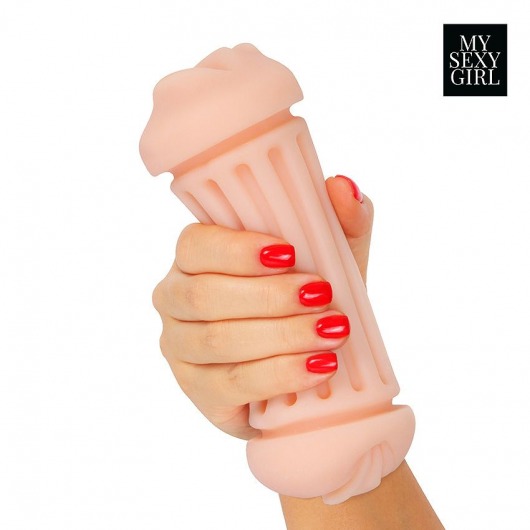 Двусторонний мастурбатор - ротик и вагина - Bior toys - в Ноябрьске купить с доставкой