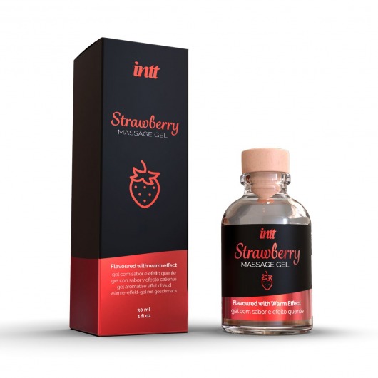 Массажный гель с ароматом клубники Strawberry - 30 мл. - INTT - купить с доставкой в Ноябрьске