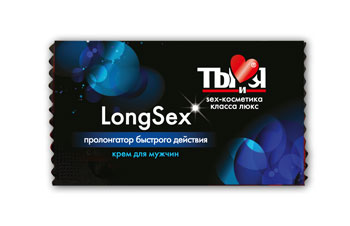 Пролонгирующий крем LongSex в одноразовой упаковке - 1,5 гр. - Биоритм - купить с доставкой в Ноябрьске