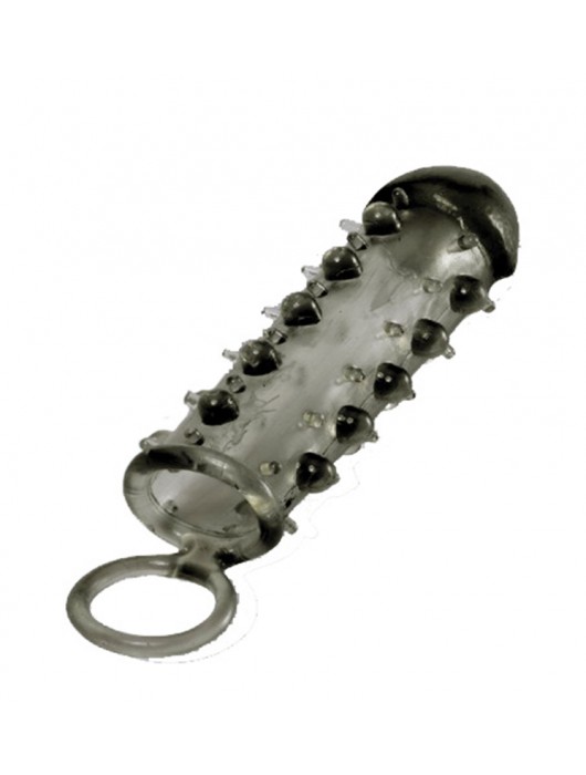 Дымчатая стимулирующая насадка с закрытой головкой SAMURAI PENIS SLEEVE BLACK - 14,5 см. - NMC - в Ноябрьске купить с доставкой