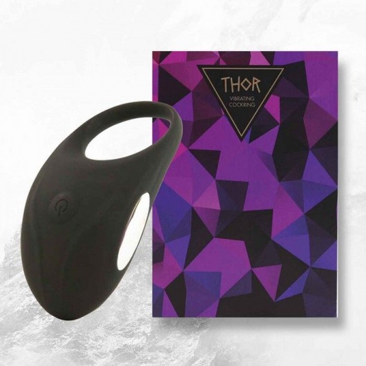 Черное эрекционное виброкольцо Thor Cockring - FeelzToys - в Ноябрьске купить с доставкой