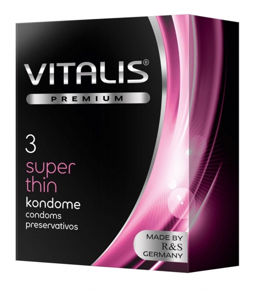 Ультратонкие презервативы VITALIS PREMIUM super thin - 3 шт. - Vitalis - купить с доставкой в Ноябрьске