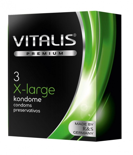 Презервативы увеличенного размера VITALIS PREMIUM x-large - 3 шт. - Vitalis - купить с доставкой в Ноябрьске