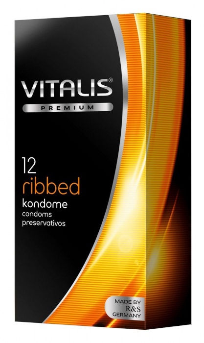 Ребристые презервативы VITALIS PREMIUM ribbed - 12 шт. - Vitalis - купить с доставкой в Ноябрьске