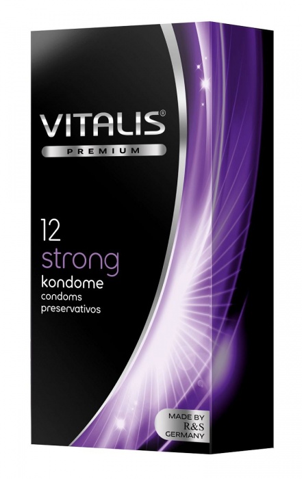 Презервативы с утолщённой стенкой VITALIS PREMIUM strong - 12 шт. - Vitalis - купить с доставкой в Ноябрьске