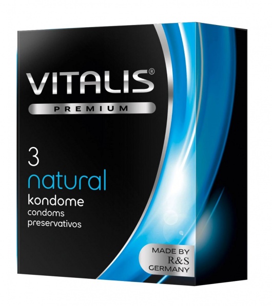 Классические презервативы VITALIS PREMIUM natural - 3 шт. - Vitalis - купить с доставкой в Ноябрьске