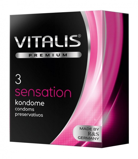 Презервативы с пупырышками и кольцами VITALIS PREMIUM sensation - 3 шт. - Vitalis - купить с доставкой в Ноябрьске