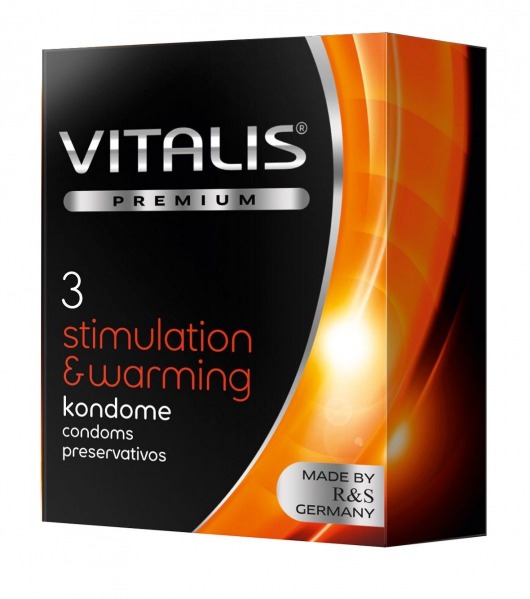 Презервативы VITALIS PREMIUM stimulation   warming с согревающим эффектом - 3 шт. - Vitalis - купить с доставкой в Ноябрьске