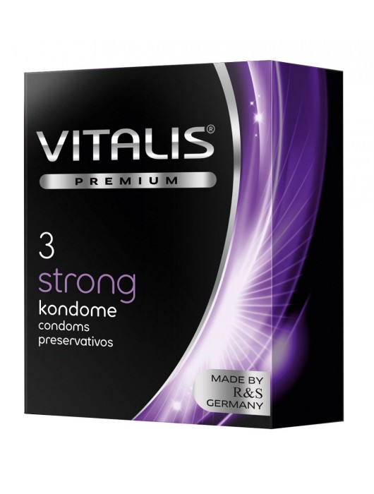Презервативы с утолщенной стенкой VITALIS PREMIUM strong - 3 шт. - Vitalis - купить с доставкой в Ноябрьске