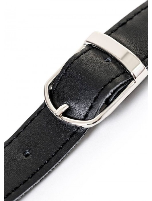 Кляп-крючок на чёрном кожаном ремешке - ToyFa - купить с доставкой в Ноябрьске