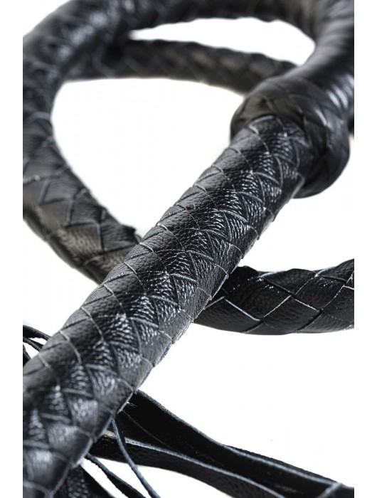 Длинный кожаный кнут с хлопушками на конце - ToyFa - купить с доставкой в Ноябрьске