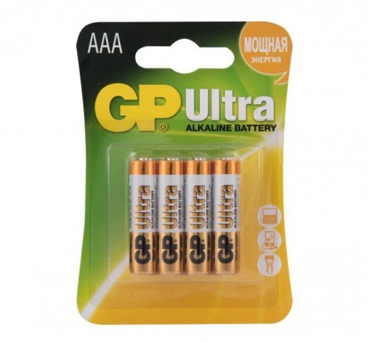 Батарейки алкалиновые GP Ultra Alkaline 24А AАA/LR03 - 4 шт. - Элементы питания - купить с доставкой в Ноябрьске