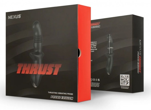 Черный вибромассажер простаты Nexus Thrust с возвратно-поступательными движениями - Nexus Range - в Ноябрьске купить с доставкой