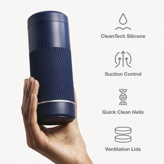 Синий мастурбатор с контролем всасывания Arcwave Pow Stroker - Arcwave - в Ноябрьске купить с доставкой