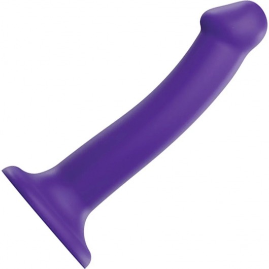 Фиолетовый фаллоимитатор-насадка Strap-On-Me Dildo Dual Density size M - 18 см. - Strap-on-me - купить с доставкой в Ноябрьске