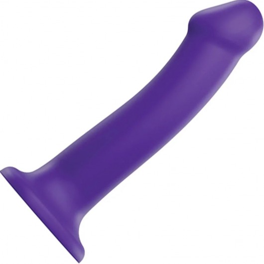 Фиолетовый фаллоимитатор-насадка Strap-On-Me Dildo Dual Density size L - 19 см. - Strap-on-me - купить с доставкой в Ноябрьске