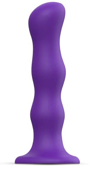 Фиолетовая насадка Strap-On-Me Dildo Geisha Balls size M - Strap-on-me - купить с доставкой в Ноябрьске