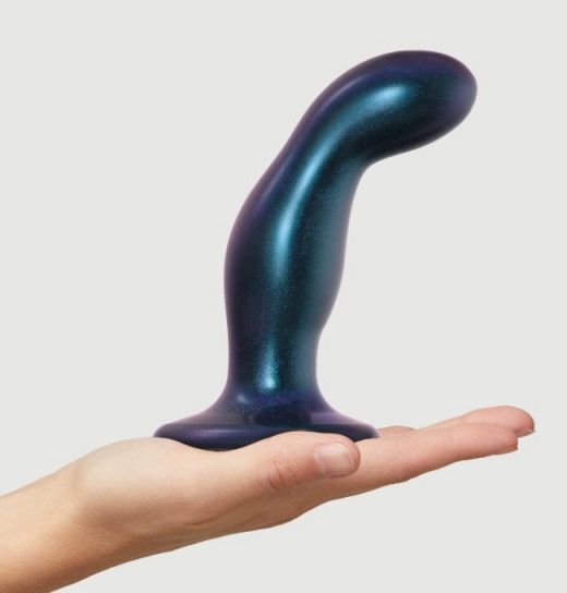 Темно-синяя насадка Strap-On-Me Dildo Plug Snaky size M - Strap-on-me - купить с доставкой в Ноябрьске