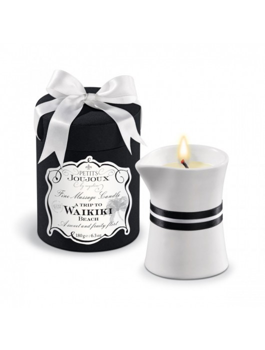 Массажное масло в виде большой свечи Petits Joujoux Waikiki Beach с ароматом кокоса и ананаса - MyStim - купить с доставкой в Ноябрьске