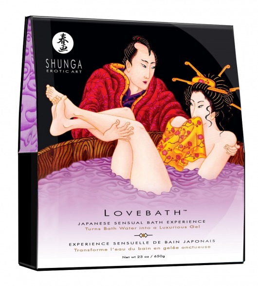 Соль для ванны Lovebath Sensual lotus, превращающая воду в гель - 650 гр. - Shunga - купить с доставкой в Ноябрьске