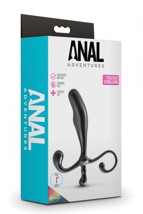Черный стимулятор простаты Prostate Stimulator - 12,7 см. - Blush Novelties - в Ноябрьске купить с доставкой