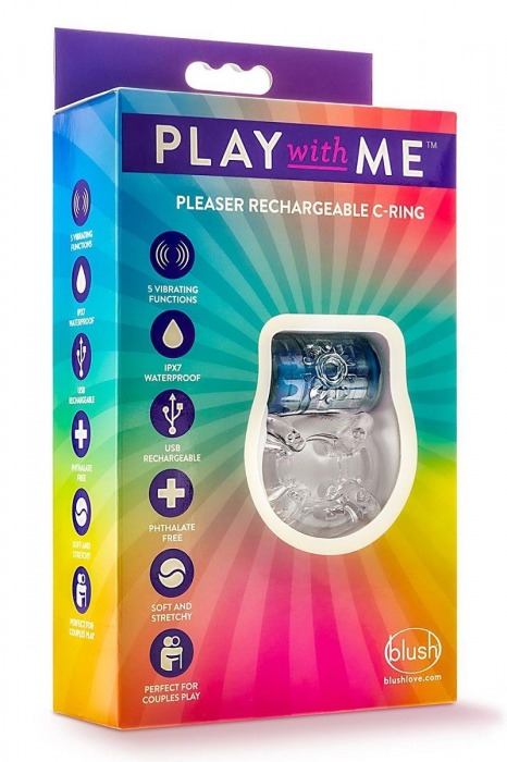 Фиолетовое эрекционное виброкольцо Pleaser Rechargeable C-Ring - Blush Novelties - в Ноябрьске купить с доставкой