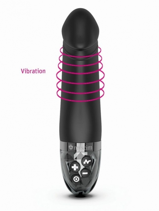 Черный вибратор с электростимуляцией Real Deal Neal - 16,5 см. - MyStim - купить с доставкой в Ноябрьске