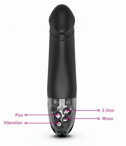 Черный вибратор с электростимуляцией Real Deal Neal - 16,5 см. - MyStim - купить с доставкой в Ноябрьске