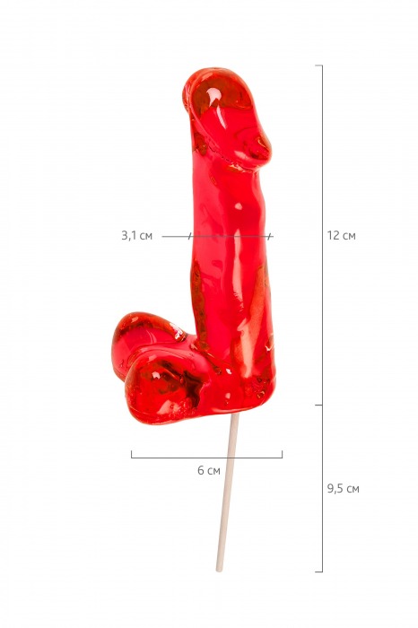 Красный леденец в форме члена со вкусом виски - 173 гр. - Sosuчki - купить с доставкой в Ноябрьске