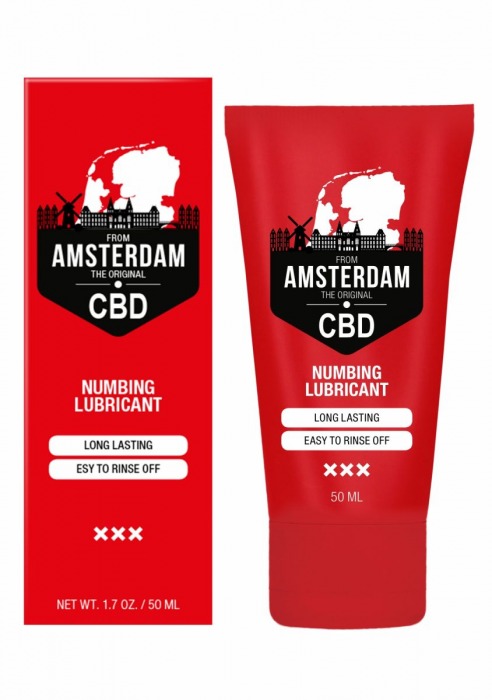 Пролонгирующий лубрикант Numbing CBD from Amsterdam - 50 мл. - Shots Media BV - купить с доставкой в Ноябрьске