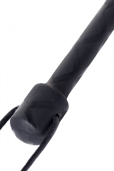 Чёрный стек с совой на кожаном наконечнике - 24 см. - ToyFa - купить с доставкой в Ноябрьске