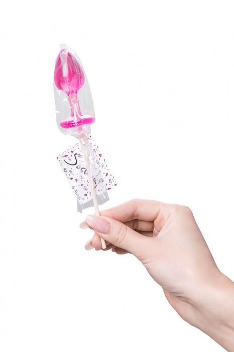 Розовый леденец  в форме анальной втулки со вкусом айриш крим - 29 гр. - Sosuчki - купить с доставкой в Ноябрьске