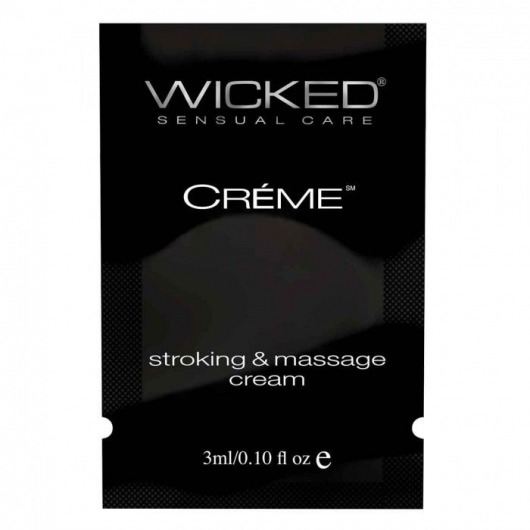 Крем для массажа и мастурбации Wicked Stroking and Massage Creme - 3 мл. - Wicked - купить с доставкой в Ноябрьске