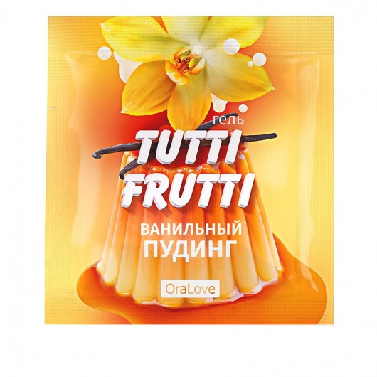 Пробник гель-смазки Tutti-frutti со вкусом ванильного пудинга - 4 гр. - Биоритм - купить с доставкой в Ноябрьске