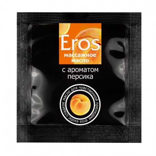 Саше массажного масла Eros exotic с ароматом персика - 4 гр. - Биоритм - купить с доставкой в Ноябрьске