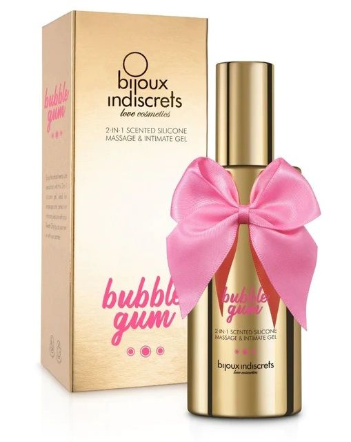 Гель с ароматом жвачки Bubblegum 2-in-1 Scented Silicone Massage And Intimate Gel - 100 мл. - Bijoux Indiscrets - купить с доставкой в Ноябрьске