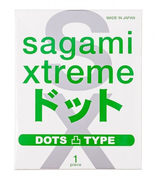 Презерватив Sagami Xtreme Type-E с точками - 1 шт. - Sagami - купить с доставкой в Ноябрьске