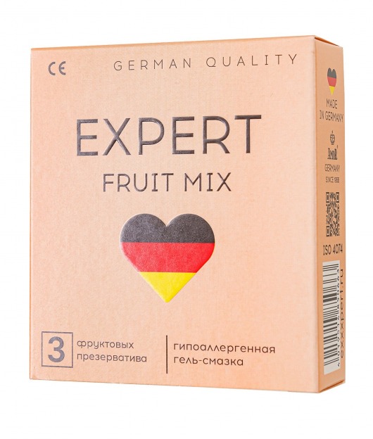 Ароматизированные презервативы EXPERT Fruit Mix - 3 шт. - Expert - купить с доставкой в Ноябрьске