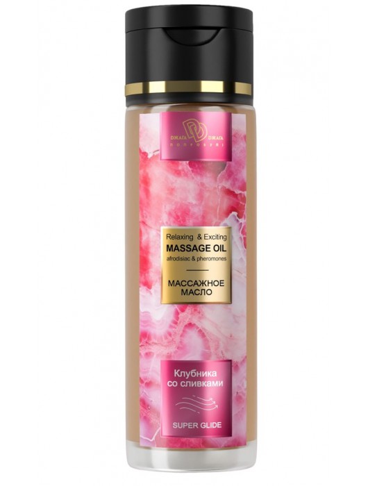 Массажное масло «Клубника со сливками» - 250 мл. - БиоМед - купить с доставкой в Ноябрьске