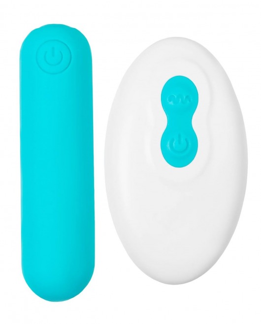 Голубая вибропуля Tnim с пультом ДУ - A-toys