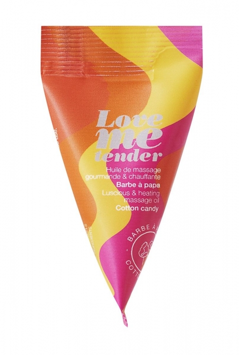 Съедобное согревающее массажное масло Love Me Tender Cotton Candy с ароматом сладкой ваты - 10 мл. - Love to Love - купить с доставкой в Ноябрьске