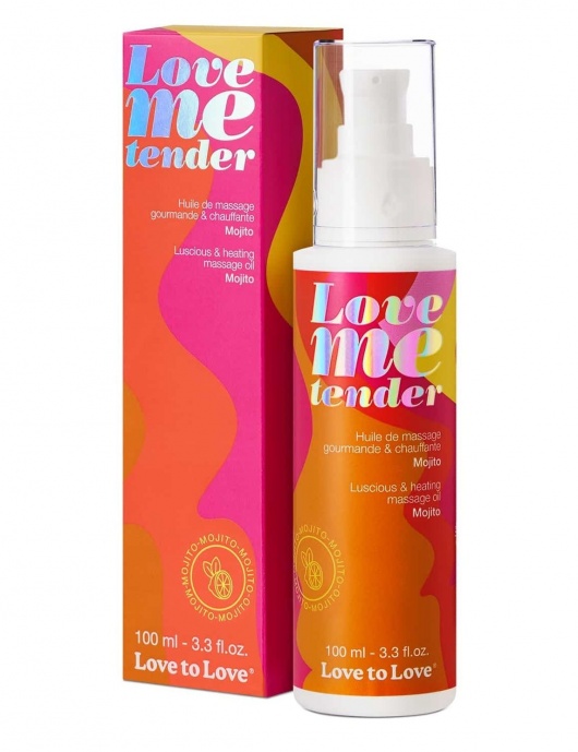 Съедобное согревающее массажное масло Love Me Tender Mojito с ароматом мохито - 100 мл. - Love to Love - купить с доставкой в Ноябрьске