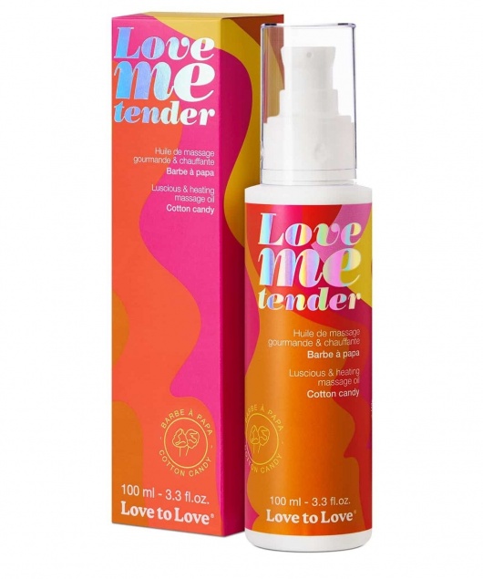 Съедобное согревающее массажное масло Love Me Tender Cotton Candy с ароматом сладкой ваты - 100 мл. - Love to Love - купить с доставкой в Ноябрьске