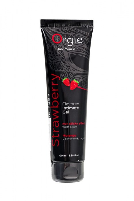 Интимный гель на водной основе Lube Tube Strawberry с клубничным вкусом - 100 мл. - ORGIE - купить с доставкой в Ноябрьске